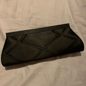 Jessica black snap close clutch/ purse